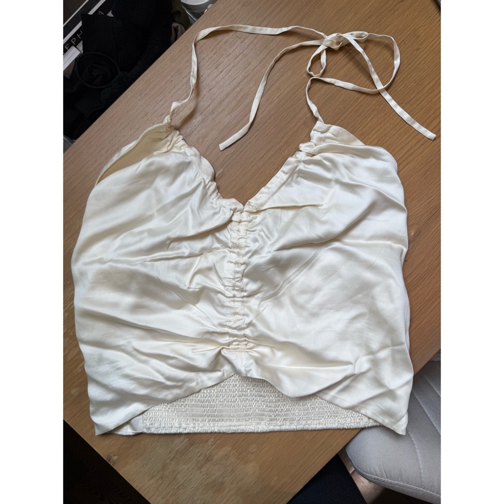 Anthropologie Shiny Halter Top